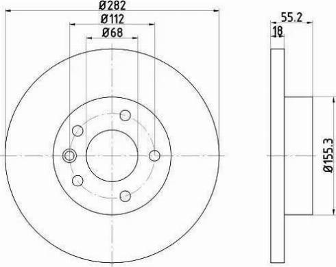 HELLA 8DD 355 105-571 - Тормозной диск autospares.lv