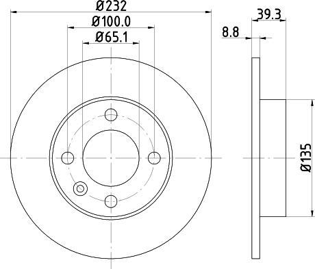 HELLA 8DD 355 106-681 - Тормозной диск autospares.lv