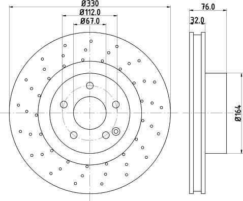 HELLA 8DD 355 106-851 - Тормозной диск autospares.lv