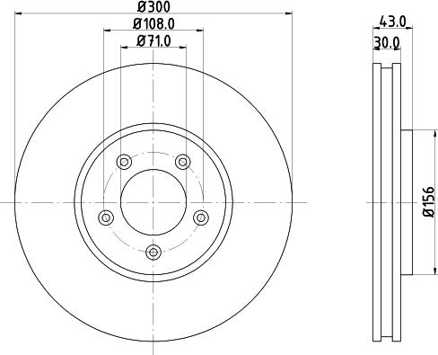 HELLA 8DD 355 106-821 - Тормозной диск autospares.lv