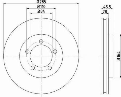 HELLA 8DD 355 106-251 - Тормозной диск autospares.lv