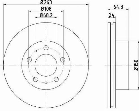 HELLA 8DD 355 100-461 - Тормозной диск autospares.lv