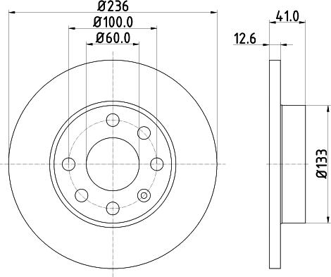 HELLA 8DD 355 100-431 - Тормозной диск autospares.lv