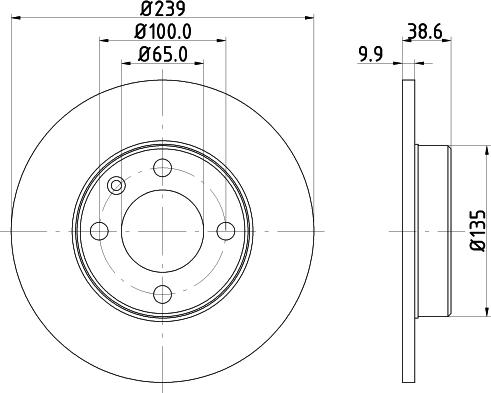 HELLA 8DD 355 100-051 - Тормозной диск autospares.lv