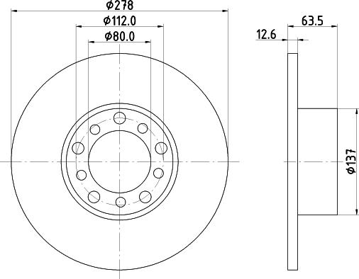 HELLA 8DD 355 100-071 - Тормозной диск autospares.lv