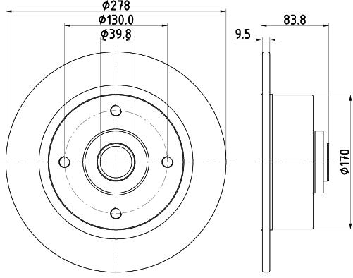 HELLA 8DD 355 100-101 - Тормозной диск autospares.lv