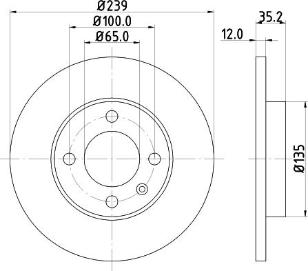 HELLA 8DD 355 123-831 - Тормозной диск autospares.lv