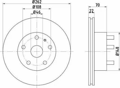 HELLA 8DD 355 100-881 - Тормозной диск autospares.lv