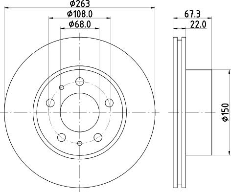 HELLA 8DD 355 100-341 - Тормозной диск autospares.lv