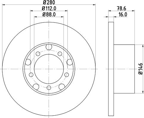 HELLA 8DD 355 100-201 - Тормозной диск autospares.lv