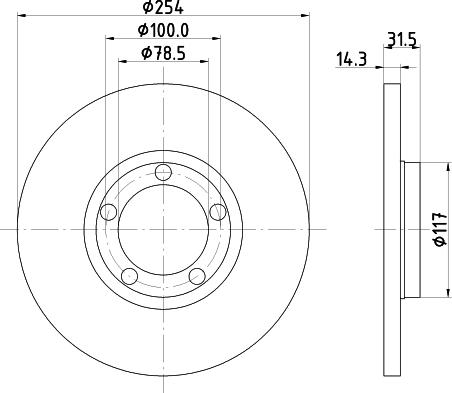 HELLA 8DD 355 101-401 - Тормозной диск autospares.lv