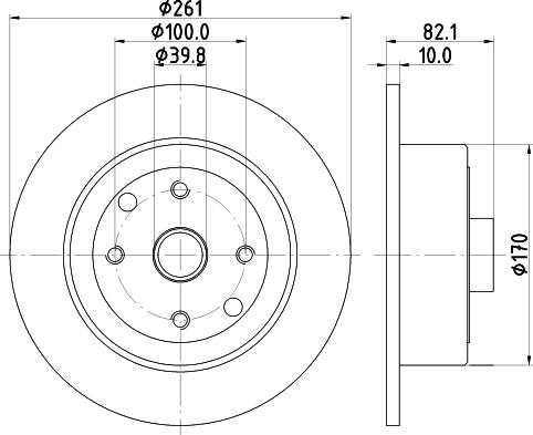 HELLA 8DD 355 101-671 - Тормозной диск autospares.lv