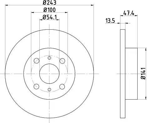 HELLA 8DD 355 101-301 - Тормозной диск autospares.lv