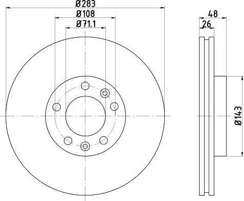 HELLA 8DD 355 108-411 - Тормозной диск autospares.lv