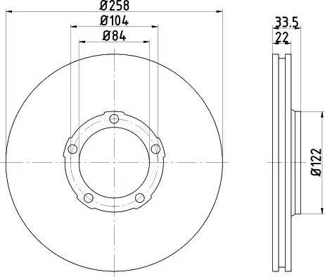 HELLA 8DD 355 108-471 - Тормозной диск autospares.lv