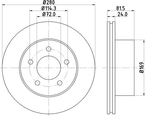 HELLA 8DD 355 108-591 - Тормозной диск autospares.lv