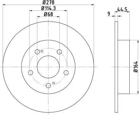 HELLA 8DD 355 108-541 - Тормозной диск autospares.lv