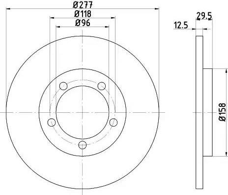 HELLA 8DD 355 108-671 - Тормозной диск autospares.lv