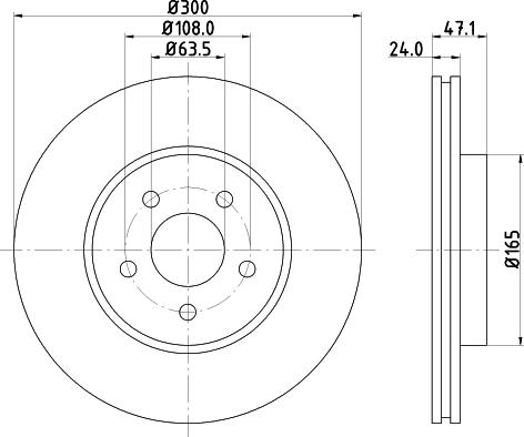 HELLA 8DD 355 108-042 - Тормозной диск autospares.lv