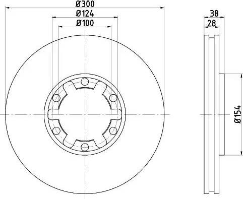 HELLA 8DD 355 108-021 - Тормозной диск autospares.lv