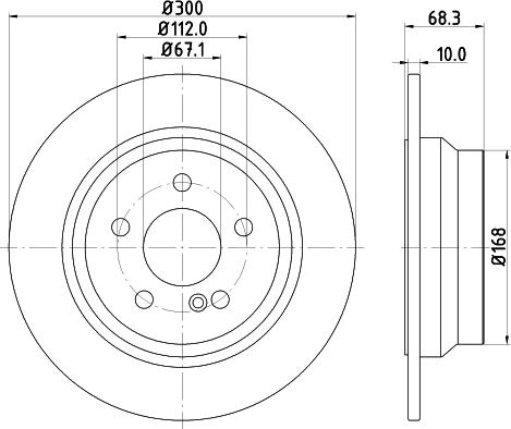 HELLA 8DD 355 108-841 - Тормозной диск autospares.lv