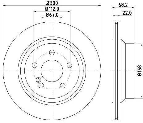 HELLA 8DD 355 121-671 - Тормозной диск autospares.lv