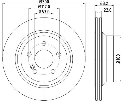 HELLA 8DD 355 129-791 - Тормозной диск autospares.lv