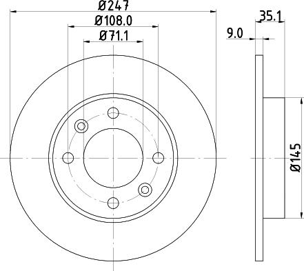 HELLA 8DD 355 108-391 - Тормозной диск autospares.lv