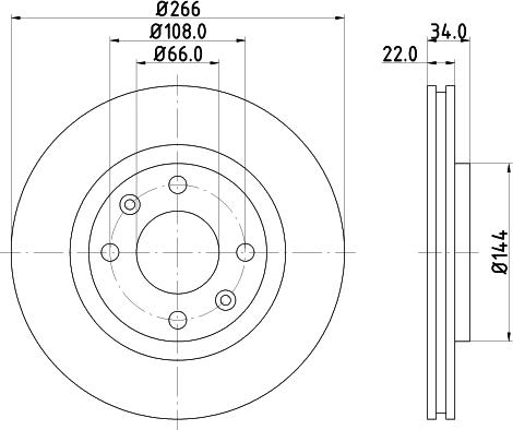 HELLA 8DD 355 124-201 - Тормозной диск autospares.lv