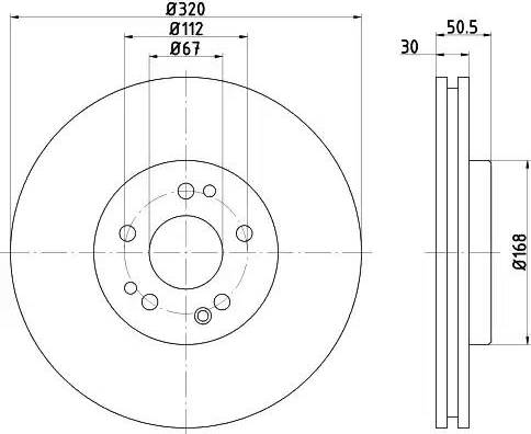 HELLA 8DD 355 103-411 - Тормозной диск autospares.lv