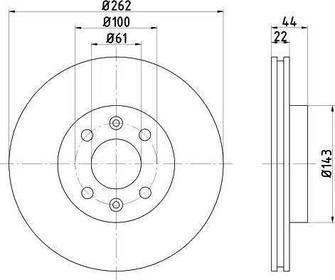 HELLA 8DD 355 103-491 - Тормозной диск autospares.lv