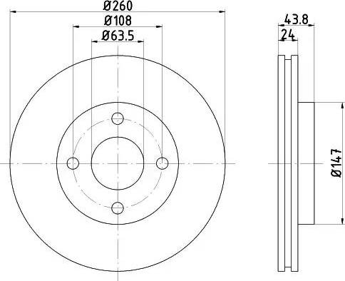 HELLA 8DD 355 103-431 - Тормозной диск autospares.lv