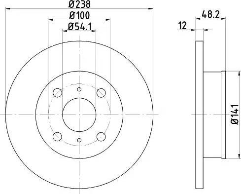 HELLA 8DD 355 103-551 - Тормозной диск autospares.lv