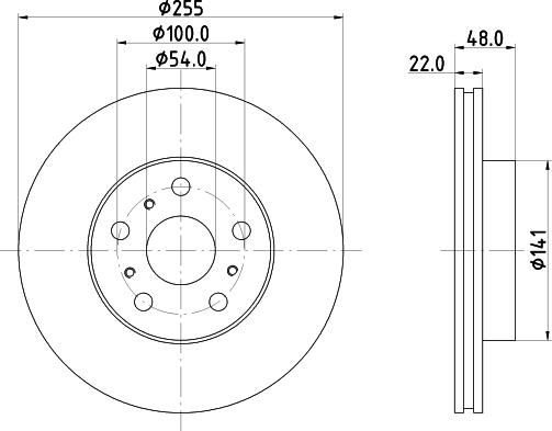 HELLA 8DD 355 103-581 - Тормозной диск autospares.lv