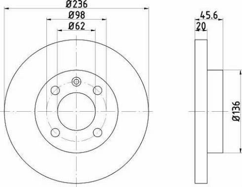 HELLA 8DD 355 103-571 - Тормозной диск autospares.lv