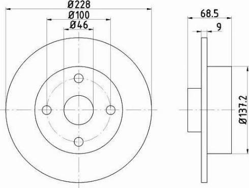 HELLA 8DD 355 103-621 - Тормозной диск autospares.lv