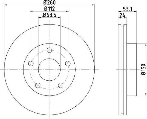 HELLA 8DD 355 103-801 - Тормозной диск autospares.lv