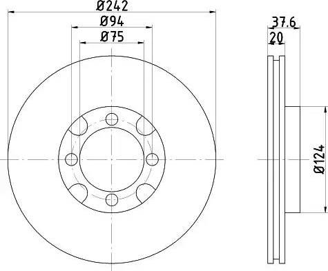 HELLA 8DD 355 103-201 - Тормозной диск autospares.lv