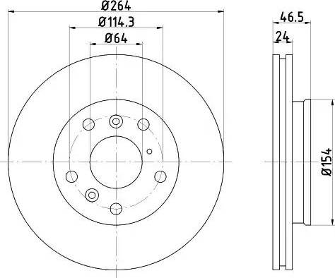 HELLA 8DD 355 103-211 - Тормозной диск autospares.lv