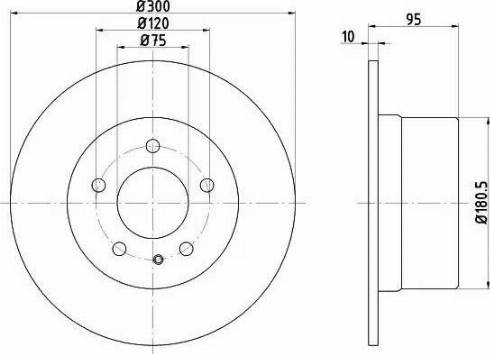 HELLA 8DD 355 103-791 - Тормозной диск autospares.lv