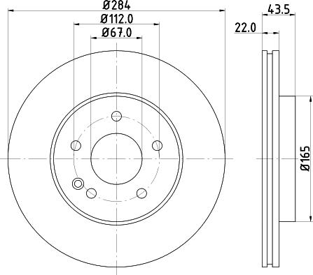 HELLA 8DD 355 102-971 - Тормозной диск autospares.lv