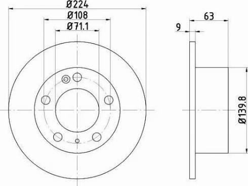 HELLA 8DD 355 102-461 - Тормозной диск autospares.lv