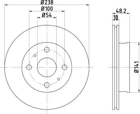 HELLA 8DD 355 102-611 - Тормозной диск autospares.lv