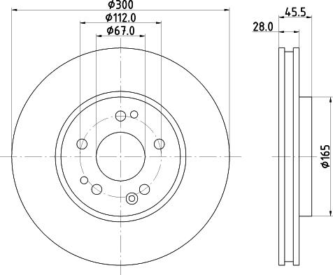 HELLA 8DD 355 102-851 - Тормозной диск autospares.lv