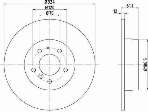 HELLA 8DD 355 102-881 - Тормозной диск autospares.lv