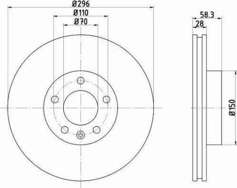 HELLA 8DD 355 102-831 - Тормозной диск autospares.lv