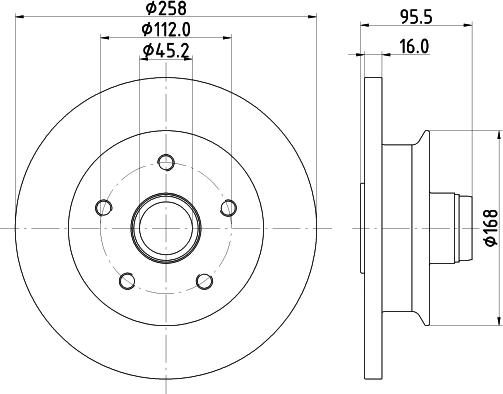 HELLA 8DD 355 102-361 - Тормозной диск autospares.lv