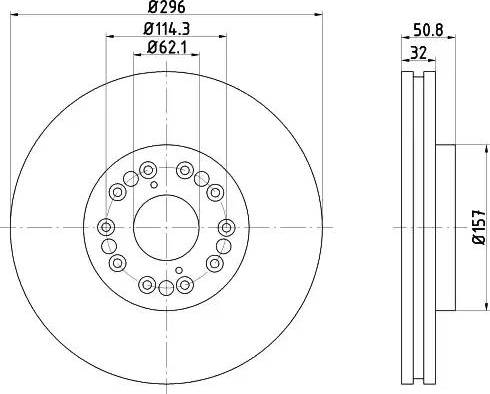 HELLA 8DD 355 107-971 - Тормозной диск autospares.lv