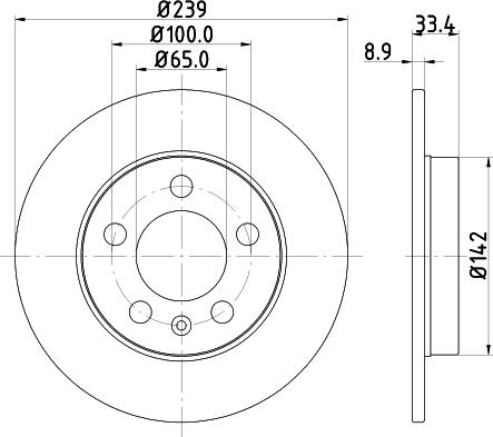 HELLA 8DD 355 107-461 - Тормозной диск autospares.lv