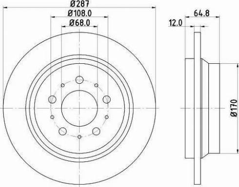 HELLA 8DD 355 107-081 - Тормозной диск autospares.lv